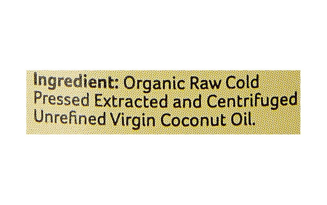 Organic India Virgin Coconut Oil (Cold Pressed-Centrifuged)   Bottle  500 millilitre
